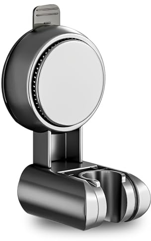 Support de pommeau de douche à ventouse, sans perçage, universel, rotatif à 360°, amovible, en ABS, gris