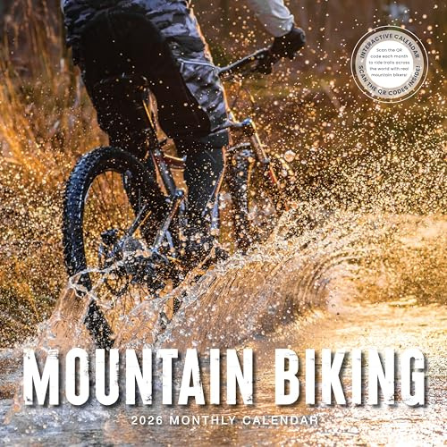 Mountain Biking Calendar 2026 | 12 x 24 Interactive Cycling Wall Calendar 12 Month | Marble City Press | Mountains Trail Bikes Scenery | 2026-2027 Calendar