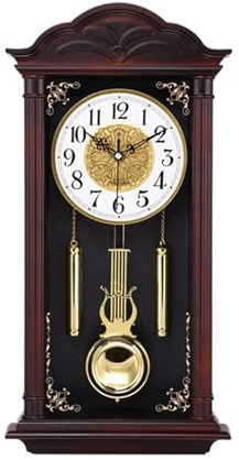 Reloj de pared silencioso de cuarzo con péndulo de 60 cm, diseño retro decorativo para decoración del hogar