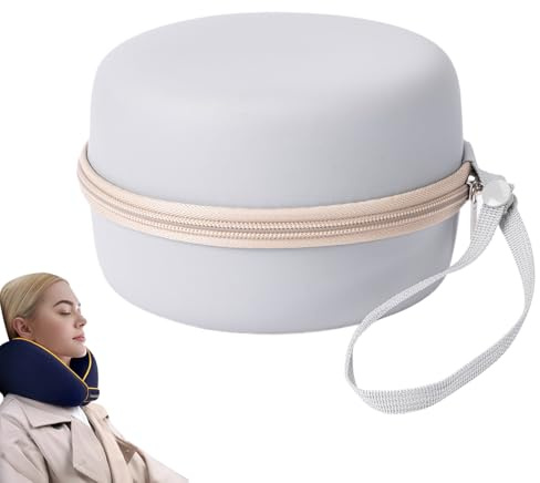 Pillow Travel Bag - EVA U Shaped Cushion Organizer, Comfort Compact Zipper Holder | Lightweight Storage Case, Water-Resistant Protective Shell with Handle for Airplane, Camping, and Road Adventures