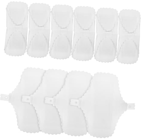 Gogogmee Wiederverwendbare und 10 aus Wasserdichtem Baumwollstoff Damenbinden Waschbar Bequem mit Spitze für Reisen und Outdoor Bereich