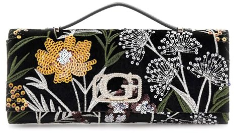 GUESS Umhängetasche Handtasche Zalina Top Handle Clutch Black Multi schwarz