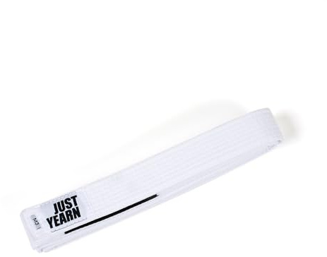 JUST YEARN Kids BJJ Belt, 100% (white, M2)
