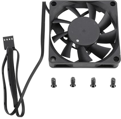 lyrlody 70mm PWM Fan, Dual Ball Bearing Cooling Fan with 4 Pin PWM Intelligent Temperature Control, 2500RPM 7 for PC Case