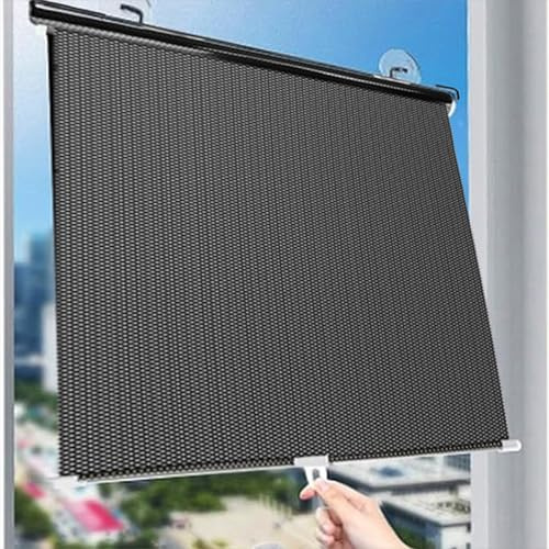 Verdunkelungsrollo Ohne Bohren Jalousie Innen Mit Saugnäpfe | Sonnenschutz Verdunkelung Temporäre Sichtschutz Rollo Für Fenster Einfach Montage Rollo Für Schlafzimmer Und Wohnzimmer