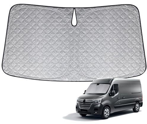 Solskydd bil vindruta ersättning för Renault Master 2020–2026, bil vindruta solskydd, vikbart parasoll UV-skydd reflekterande dammskydd solskyddsfilm