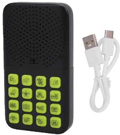 Fabater Máquina de Sonido, Generador de Sonido Electrónico Portátil con 16 Efectos: Boos, Bocinas, Vítores, Lobo. Un Divertido Generador de Ruido para Bromas, Regalo Ideal (Black)