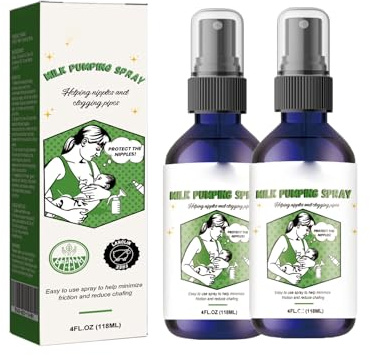 Milk Pumping Spray,Sprays Lubrificante Per Pompa Per L'allattamento Al Senos,Per Estrazione Del Latte Che Sblocca I Capezzoli 2PC