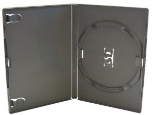 Pacco 100 Custodie Nere AMARAY per Dvd Sezione 14mm