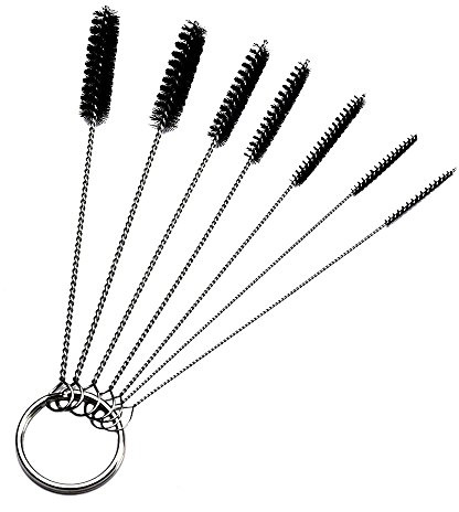Milchschlauchbürste Reinigungsbürste Set Schlauchbürste Rohrbürsten Nylon Schlauchbürste 108 mm für Reagenzgläser, Espresso Machines, Trinken Strohhalme, Tastaturen, 7 Stück