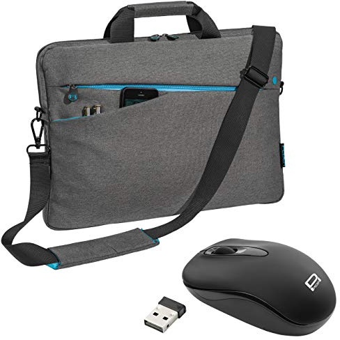 PEDEA Laptoptasche Fashion Notebook-Tasche Umhängetasche mit Schultergurt inkl. Schnurloser Maus