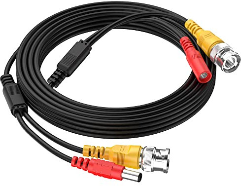Cocar 16 Pièces 5M Câble d’Extension Vidéo BNC Tout-en-Un avec Connecteur DC Power pour Système de Surveillance CCTV