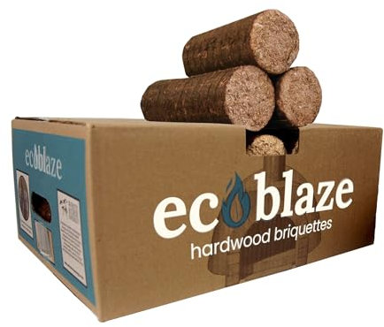 Ecoblaze Hardwood 13.9kg Fire Logs for Wood Burner, Heat Logs, Firewood, Firelogs, Fire Wood for Log Burner