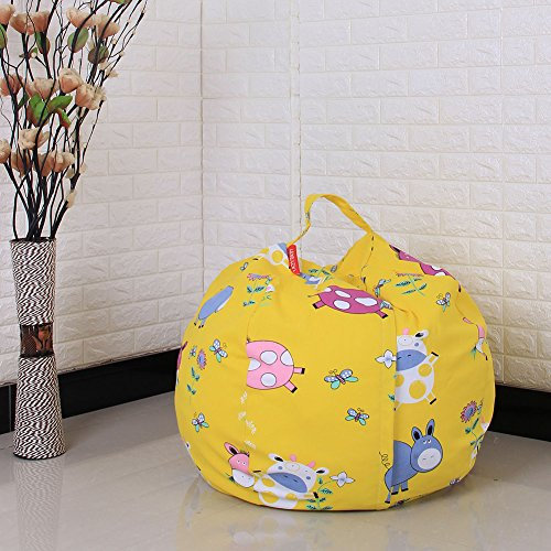 HTDirect Stofftier 96,5 cm Aufbewahrung Sitzsack Bezug – Schönes Design – Premium strapazierfähigem Leinwand Yck 17