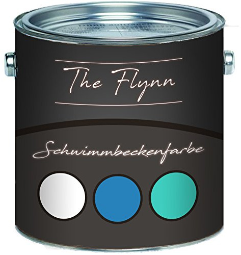 2-K poolfärg för GFK/plast/polyester med Härdare exklusiv poolfärg i blå vit grön och ALLA RAL simbassängbeläggning dammfärg (5 L, Blå) The Flynn
