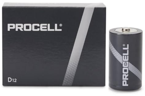 Duracell Procell 1.5V Industrial Grade Alkaline Batteries, D, PC1300-12/Box
