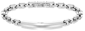 LOTUS STYLE Pulsera Hombre Acero Inoxidable 316L Brazalete de Diseño Sofisticado, Confortable y Resistente al Agua - Pulseras Hombre - Plateada 206.00 mm LS1966-2/1 - Ideal para Regalo