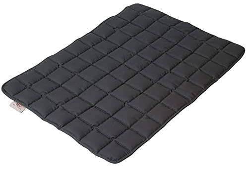 paw & pillow Hundematte für Auto, Indoor & Outdoor - Hundedecke kratz und Kochfest bis 95° Grad, Größe L - Liegefläche 70x100 cm in Grau Made in Germany