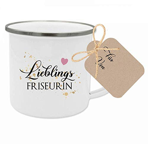 Geschenk Tasse Friseurin mit Spruch Lieblingsfriseurin I Das perfekte Geschenk für die friseurin I Geschenkidee zum Geburtstag, als Dankeschön und zu Weihnachten I mit Geschenkanhänger
