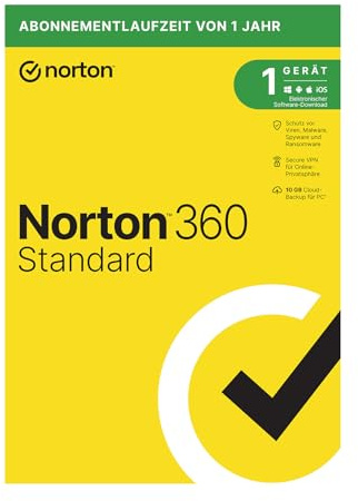 Norton 360 Standard 2026 | 1 Gerät | 1 Jahr | Aktivierungscode in Originalverpackung
