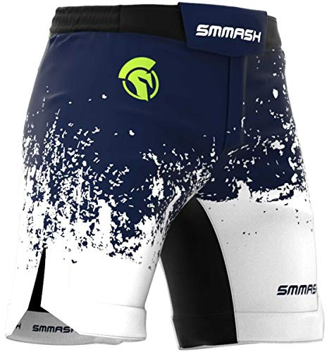 SMMASH OCR Legion Neon Green Ultralätt Shorts MMA Herr, Kampsport Byxor, Brottning UFC, Exceptionell Rörelsefrihet, BJJ, Krav Maga, Andas och Lätt, Antibakteriellt Material, Tillverkad i EU (S)