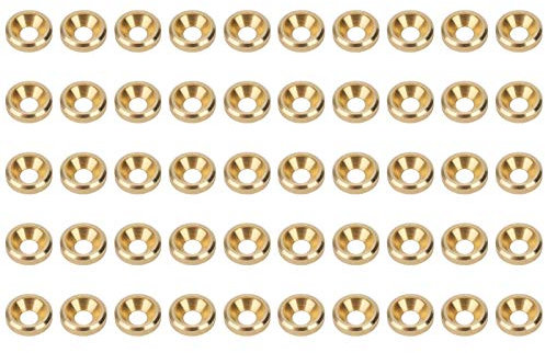 50-teilige Senkkopf-Unterlegscheiben, Senkkopf-Unterlegscheibe aus reinem Kupfer, CNC-Flachkopfdichtung, Unterlegscheibe(M3) Dichtungshaltering