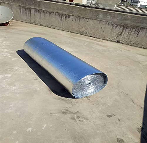 Dammfolie selbstklebend Isolierfolie Thermo Und Schaum Hitze isoliert Aluminium Dampfsperre wasserdichte Wärmedämmung Vorzelthimmel Wand Isolierung Luftpolsterfolie Aluminiumfolien-Membran(Size:1*30M)
