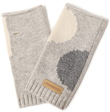Damen-Armwärmer aus Kaschmir, gestrickt, schlicht, hautfreundlich, weich, mit Muster, Ärmeln, Handschuhe, Handgelenkwärmer mit Daumenloch (Farbe: Grau, Größe: M)