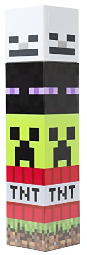 Minecraft Pixel Creepers Kinder-Wasserflasche aus Kunststoff, 650 ml, offizielles Videospiel-Produkt