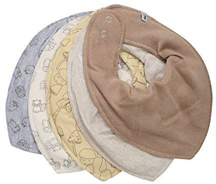 PIPPI Bandana Bib (5-pack), babero triangulo bebe,