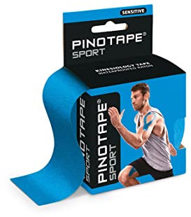 Pinotape Sport - Sensitive Tape - Light Blue - 5 cm x 5 m - wasserfestes Kinesiotape - für sensible Haut - latexfrei - starke Haftung (1 Tape = 5 Meter)