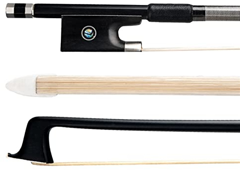 Geigenbogen 5pcs Geigenbögen 4/4-1/8 Schwarzer Kohlefaserstab Un Gebetenes Pferdehaar Ebony Frosch (Color : 1-8 Size)