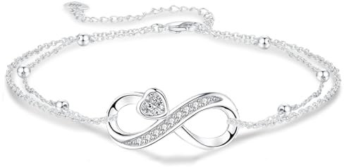 Gkmamrg fußkettchen für damen silber 925 - Kettchen Layered Fussketten für frauen - Sommer Barfuß Strand Fußkette - verstellbare 22+4cm