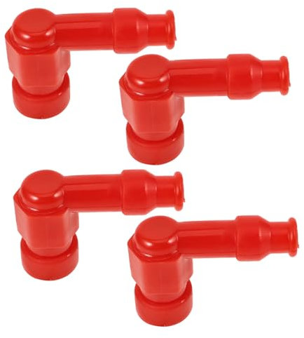 LALADEFIEE 10 Stück Wasserfeste Gummi Zündkerzenstecker Hitzebeständig Rot Ersatz Zündkerzenschutz Für Roller Und Motorräder Hochdruckkappen Für Reparatur Und Wartung