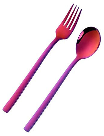 MMRTDJDR Sentille de Couverts de fourchettes Set Fork Cutlery Dîner Outils d'alimentation en Acier Inoxydable
