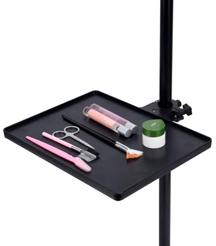Lash Tray Holder 10.6 x 8 inches, Adjustable Lash Trays for Lash Extensions Lash Trays Organizer Adjustable Plastic Essential Organizer Stand for Lash Techs Mirror Tablet Holder for Salon or Homes Use