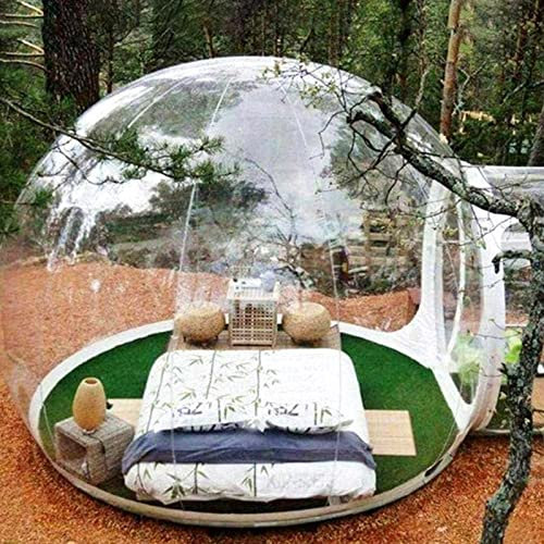 Uppblåsbart bubbeltält, transparent lusthus-kupol för 3-5 personer, regntätt stjärntält inomhus, utomhus, 5 m lyxig design för camping och evenemang