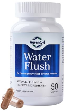 Water Retention Capsules for Weight Control, Water Detox Water Balance Support, 12 Active Ingredients, Instant Relief from Bloat & Swelling, Water Retention Capsules for Women & Men