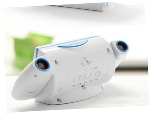 HAMPPLIES Reloj Despertador de Proyección Dual con Control de Sonido y Retroiluminación LED y Temperatura Función de Repetición Color y Azul Alimentado por Batería