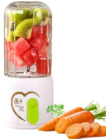 Krujecnt Mini licuadora, licuadora portátil - Licuadora exprimidora portátil - Exprimidor eléctrico de mano, mini batidora para cocina, hogar, viajes, exprimidor personal, de bebidas