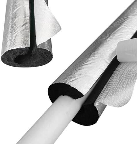 Generisch Selbstklebende Rohrisolierung Ø16mm 22mm 27mm 34mm 43mm 48mm 60mm 76mm 89mm 110mm 219mm Frostschutzisolierrohr Für Den Außenbereich(ID27mm*T30mm*95cm)