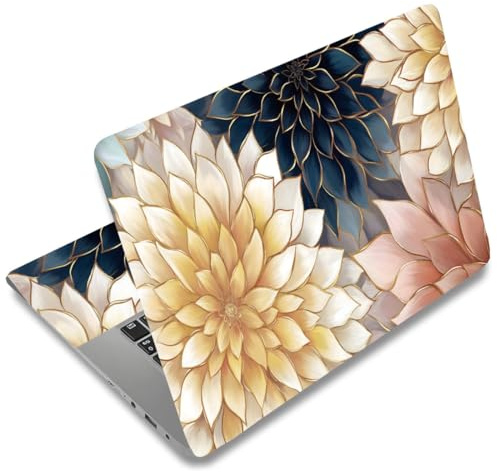SUPERDANT Dahlia Laptop Notebook Skin Pegatinas Phnom Penh Flower Cover Decal Laptop Protector de Ordenador Artístico Universal para 12 15.6 Pulgadas Portátiles PC