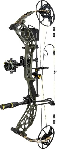 Bear Archery Adapt 2 HP RTH+, The Hunting Public Collaboration, Right-Handed, DHC Hybrid Cam, 27–32 Draw Length, 55–70lbs Draw Weight, Trophy Ridge Ready-to-Hunt Plus Package, Throwback Green