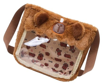 À En Peluche En Forme De Capybara Bandoulière Doux Et Confortable Avec Compartiments Fonctionnels Pour Un Usage Quotidien De Caractère Unique
