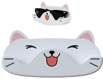 Acunny Organisateur de Lunettes de à Fixation Murale | Rangement | Sans Perçage Pour Lunettes - Support de Stockage pour Chat Cartoon,Pour Le Bureau La Maison La Salle De Bain L Armoire
