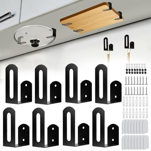 YICH 8 Stück Schneidebrett Halter Schneidebrett Halterung | Brettchenhalter Deckelhalter Küche Topfdeckel Organizer Topfdeckelhalter Wand Deckel Organizer KücheSchneidebrett