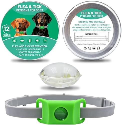 Aquality Pets Collare Antiparassitario Naturale, Ciondolo Repellente Per Pulci E Zecche Per Cani 2026 nuovo (Verde)