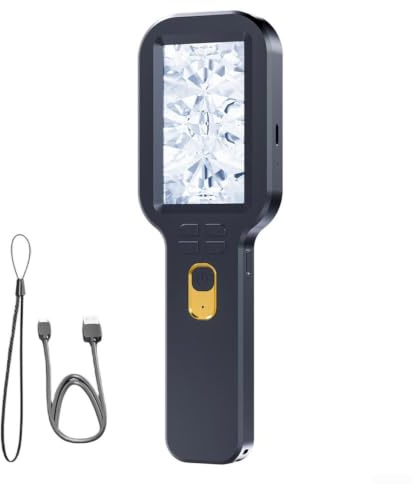 Microscopio portatile 4K HD Videoregistratore Wireless Connessione WiFi per progetti scientifici per bambini e giocattoli STEM (nero)