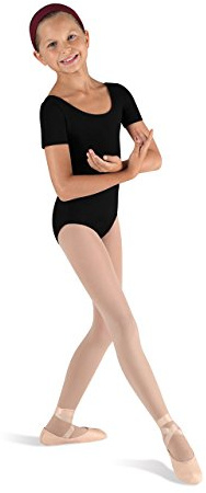 Bloch Mädchen Tanztrikot, kurzärmelig, Mädchen, schwarz, 14