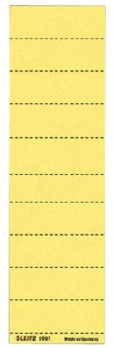 Leitz 19010015 Beschriftungssch Beschriftungsschilder VE100, 60 x 21 mm, gelb